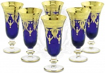 Набор из 6-ти бокалов для шампанского Dinastia Blu