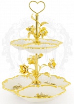 Менажница Fiori Gold (белый)