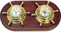 Часы настенные с барометром Штурвал