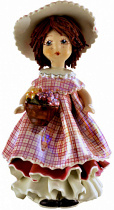 Фигурка Кукла в розовом с цветами