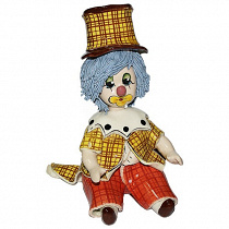 Кукла Клоун в цилиндре (коричневый)