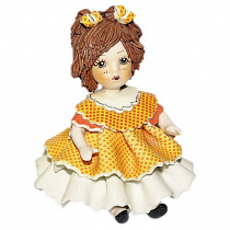 Фигурка керамическая Кукла в оранжевом платье